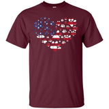 Amercian Paw Heart 4th Of July Patriot Dog Owner TShirt JAQ T-Shirt